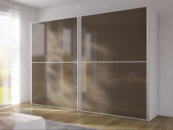Set for aluminium frame doors, for Häfele Slido F-Flush51 60A, set with aluminium frame, handle profile, bar profile and mounting material