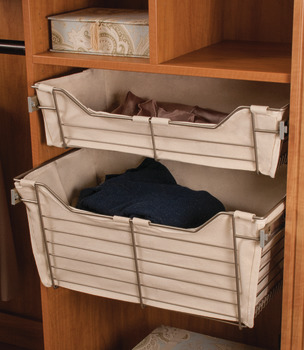Cloth Basket Liner, for Wire Closet Basket with Full Extension Slides