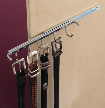 Belt Rack with Slide, 5 Hook, 11
