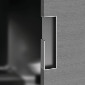 Flush Pull Handle for Sliding Wood Doors, Contemporary