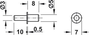 Shelf Support, Ø3 mm or 5 mm
