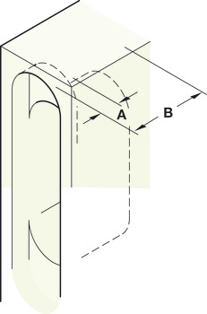 Concealed Hinge, Soss, Invisible Hinge, 180°  Opening Angle