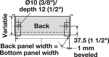 Single-Wall Metal Drawer System, Grass Zargen 6236 (Side Height: 5 7/8)