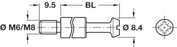Connecting Bolt, Maxifix® System, with M6 or M8 Thread