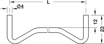 Swedish-Type Shelf Support, Ø4 mm