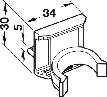 Panel Clip, for Base Cabinet Levelers