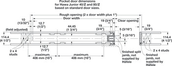 Pocket Door Framing Kit With Jr. Sliding Hardware, Futura