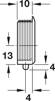 Lower Roller, With Steel Spindle and Nylon Roller