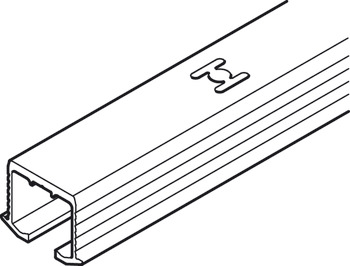Single Upper Track, Pre-Drilled, for Screw Fixing