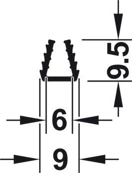 Clip-On Profile, for Slido F-Line14 25A