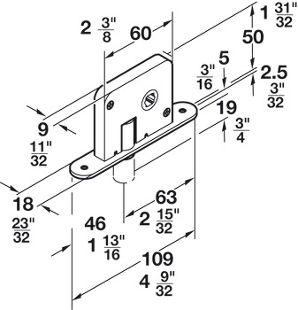 Deadbolt Lock, For Hawa Variofold and Centerfold 80/H