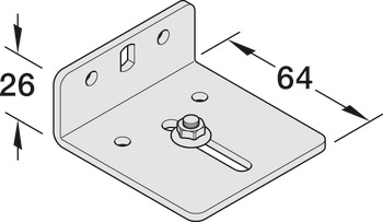 Mounting bracket, with screw and nut