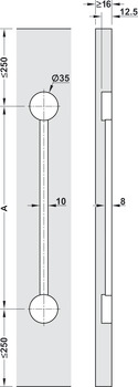 Door and Panel Straightener, Häfele Planofit set, for wooden doors