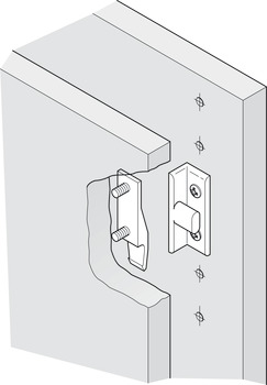 Suspension Fitting, Häfele Keku EH, panel and frame component