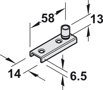 Floor Guide Roller, Ø10 (3/8”)