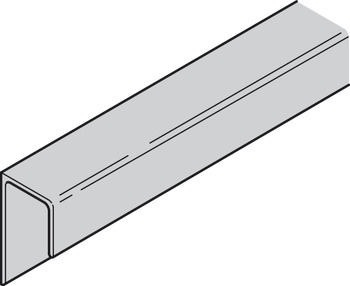 Guide rail, unperforated