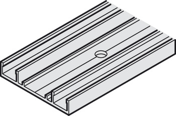 Mounting Profile, for Single Lower Running Track, Recessed, 51 x 10 (2 x 3/8)