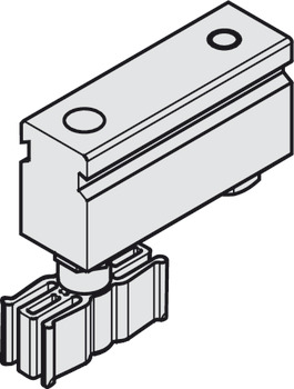 Lower Guide, for guide track, with zero clearance, 24 x 24 mm