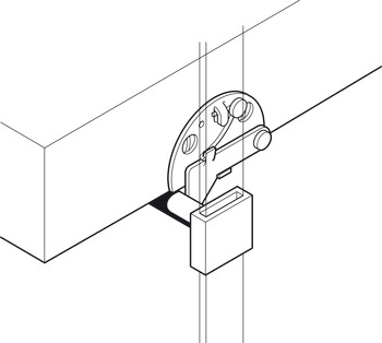 Drawer Catches, for central locking rotary cylinder