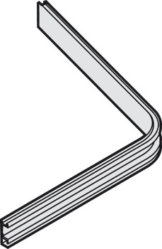 Single Curved Track, Inside, bend 75°, side length: 580 mm