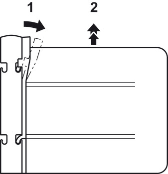 Lengthways divider, For Häfele Matrix Box P compartment system