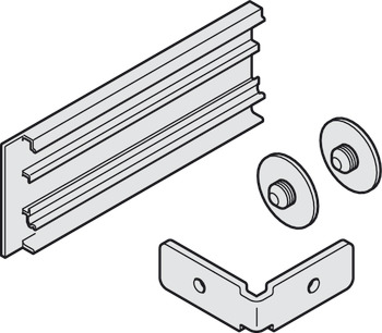 End cap set, for clip-on panel, height 40 mm