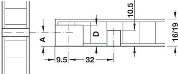 Connector Housing, Rafix SE 32 System, without Ridge, Zinc