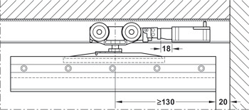 Track Stopper, Slido D-Line11 additional set for 50P-120P, 50C-120C, 50I-120I