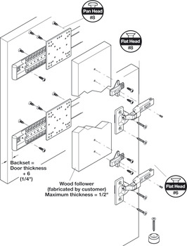 Ball Bearing Slide, Pocket Door WF/MF System
