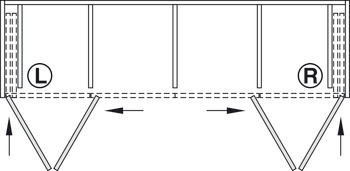Wooden Folding Sliding Doors, HAWA Folding Concepta 25, set, hinges with soft closing mechanism