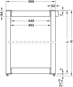 Aluminium frame system, Häfele Dresscode – Service+ Customised