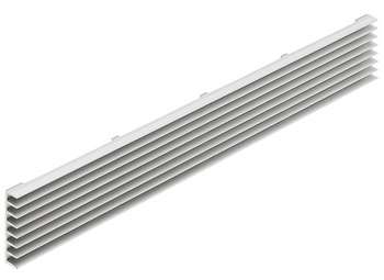 Ventilation grill, Square, aluminum, with angled louvres