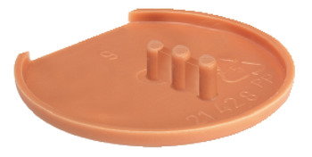 Cover cap, Round, With rim, For placing onto Caravan cabinet connector