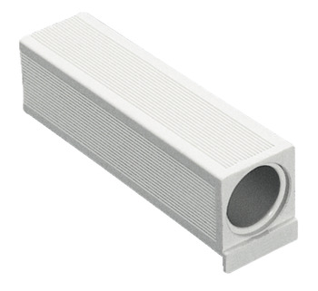 Straight adapter housing, for Smove soft-closing mechanism, for screw fixing with chipboard screws