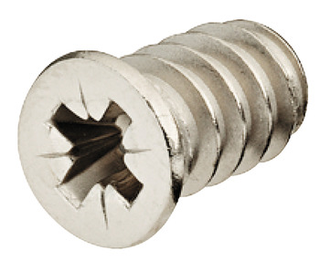 Euro screw, Häfele, Varianta, countersunk head, PZ, steel, fully threaded, for Ø 5 mm drill holes in aluminium