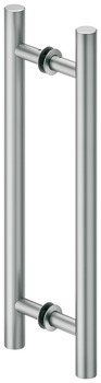 Flush pull handle for sliding doors, Aluminum, two-sided, round