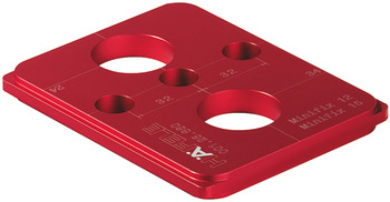 Red Jig, Drill Guide for Minifix 12/15