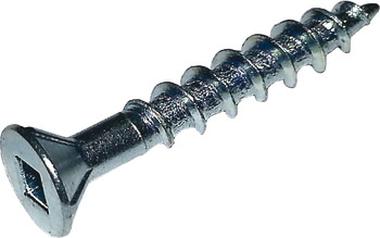 Screw, Flat Robertson® Lo-Root® With Nibs, Steel, Zinc-Plated