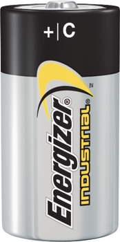 Energizer Industrial Battery, Alkaline, Size C, 1.5v