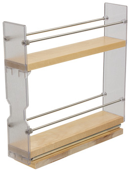 Individual Pull-Out Spice Rack, Wooden Cabinet Accessory