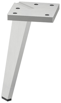 Furniture foot, without height adjustment, with plate