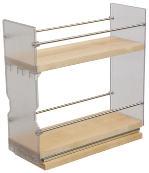 Individual Pull-Out Spice Rack, Wooden Cabinet Accessory
