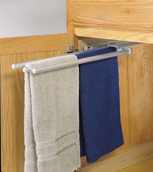 support escamotable, 2 barres, extensibles, pour serviettes
