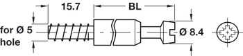 Boulon d'assemblage, Système Maxifix®, pour trou percé de Ø5 mm