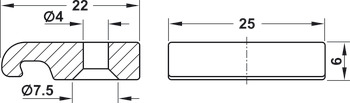 Plaque de stabilisation, Plaque de stabilisation pour panneau avant, Häfele Matrix Box P