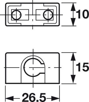 Guide de barre, pour dispositif de verrouillage Espagnolette de tige de profilé