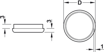 Niveleur de base, Rond, à enficher Ø 20 à 50 mm