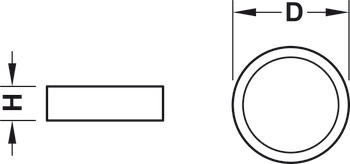 Niveleur de base, ronde, à enficher Ø de 17 mm (11/16)