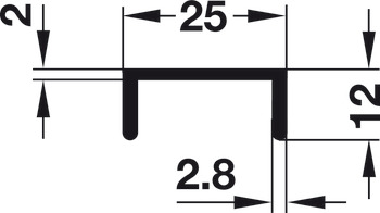 Rail de guidage double supérieur, pour bois d’une épaisseur de 19 mm (3/4)