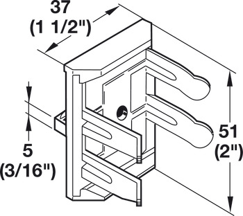 Système de niveleurs pour armoire de plancher, 2 pièces